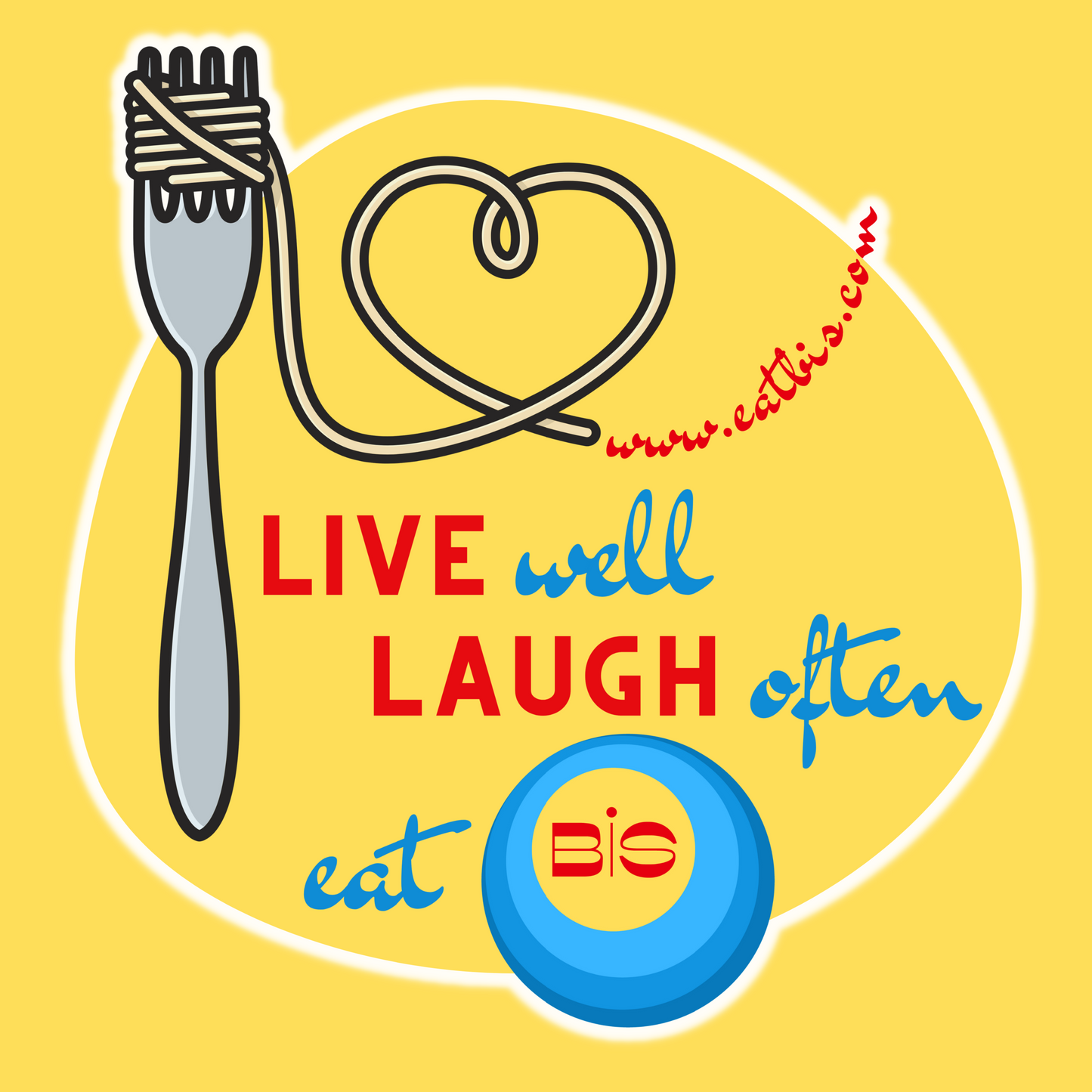 Live, Laugh, Eat . . . sticker